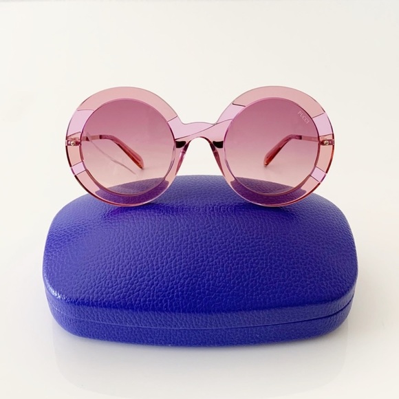 Emilio Pucci Accessories - Emilio Pucci Pink Round Oversized Sunglasses